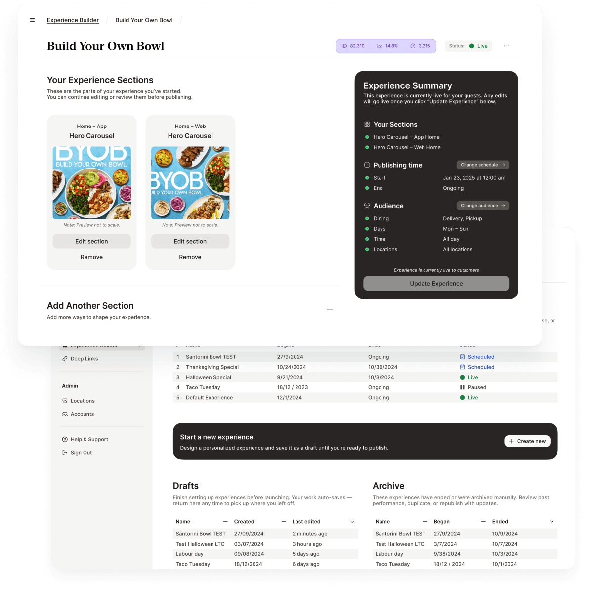 Dynamic Experience Control placeholder